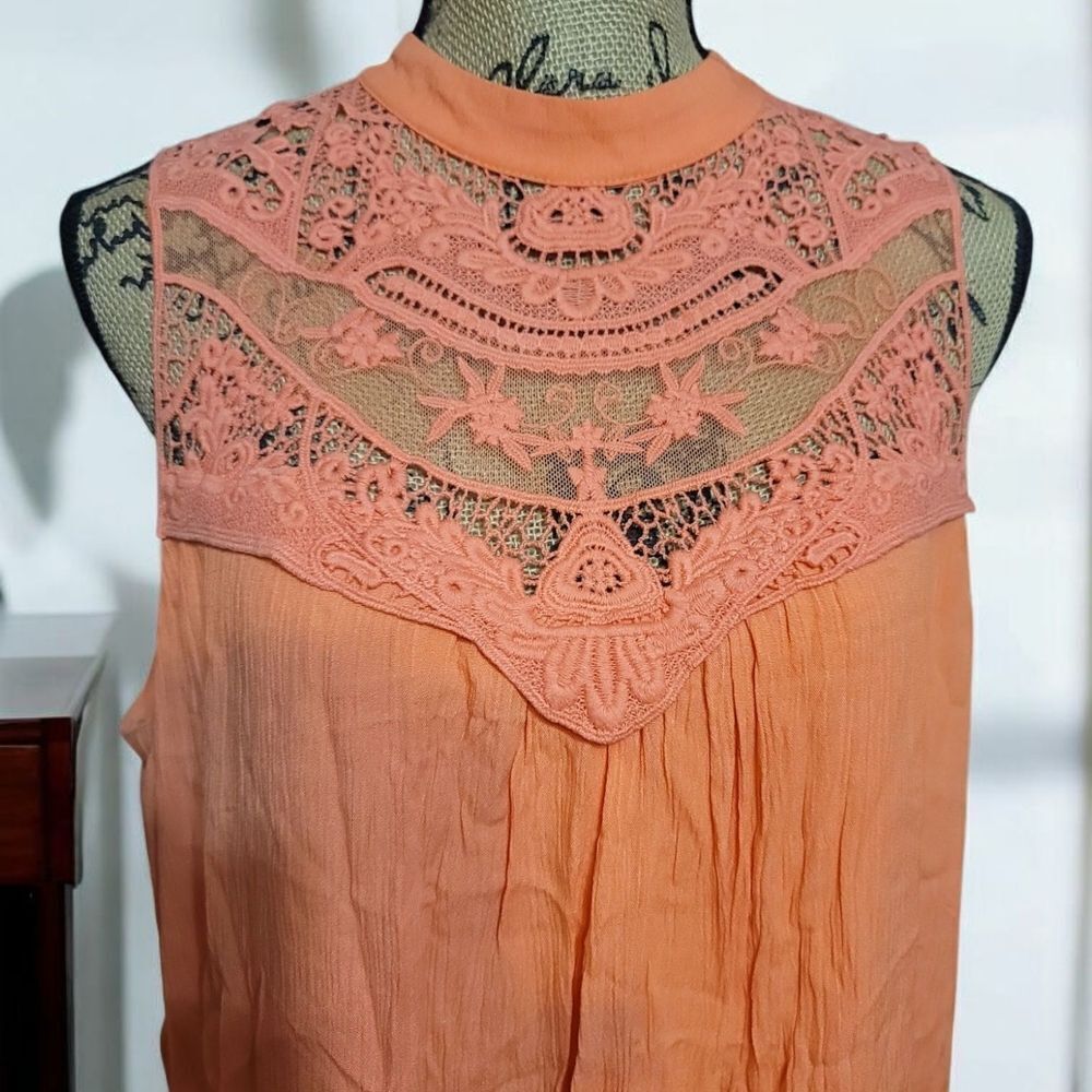 As U Wish Orange and Pink Embellished Midi Sundress SIZE 1X - Picture 4 of 5